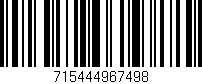 Código de barras (EAN, GTIN, SKU, ISBN): '715444967498'