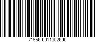 Código de barras (EAN, GTIN, SKU, ISBN): '71558-0011302800'
