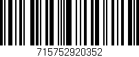 Código de barras (EAN, GTIN, SKU, ISBN): '715752920352'