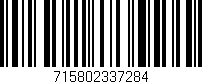 Código de barras (EAN, GTIN, SKU, ISBN): '715802337284'