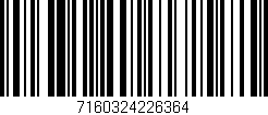 Código de barras (EAN, GTIN, SKU, ISBN): '7160324226364'