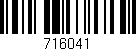 Código de barras (EAN, GTIN, SKU, ISBN): '716041'