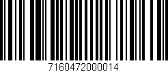 Código de barras (EAN, GTIN, SKU, ISBN): '7160472000014'
