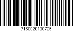Código de barras (EAN, GTIN, SKU, ISBN): '7160820180726'