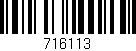 Código de barras (EAN, GTIN, SKU, ISBN): '716113'