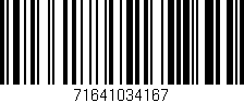 Código de barras (EAN, GTIN, SKU, ISBN): '71641034167'