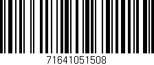 Código de barras (EAN, GTIN, SKU, ISBN): '71641051508'