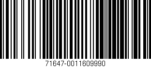 Código de barras (EAN, GTIN, SKU, ISBN): '71647-0011609990'