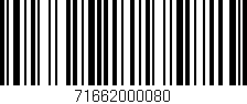 Código de barras (EAN, GTIN, SKU, ISBN): '71662000080'