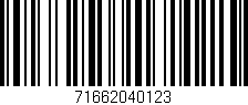 Código de barras (EAN, GTIN, SKU, ISBN): '71662040123'