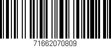 Código de barras (EAN, GTIN, SKU, ISBN): '71662070809'