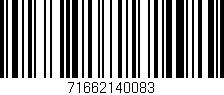 Código de barras (EAN, GTIN, SKU, ISBN): '71662140083'