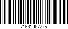 Código de barras (EAN, GTIN, SKU, ISBN): '71662987275'