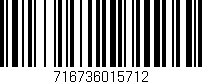 Código de barras (EAN, GTIN, SKU, ISBN): '716736015712'