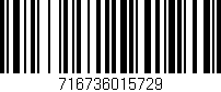 Código de barras (EAN, GTIN, SKU, ISBN): '716736015729'