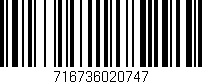 Código de barras (EAN, GTIN, SKU, ISBN): '716736020747'