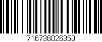 Código de barras (EAN, GTIN, SKU, ISBN): '716736026350'