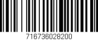 Código de barras (EAN, GTIN, SKU, ISBN): '716736028200'