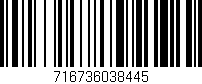 Código de barras (EAN, GTIN, SKU, ISBN): '716736038445'