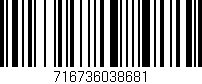 Código de barras (EAN, GTIN, SKU, ISBN): '716736038681'