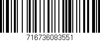 Código de barras (EAN, GTIN, SKU, ISBN): '716736083551'