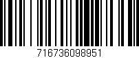 Código de barras (EAN, GTIN, SKU, ISBN): '716736098951'
