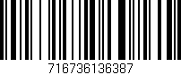 Código de barras (EAN, GTIN, SKU, ISBN): '716736136387'
