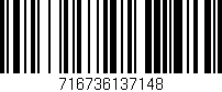 Código de barras (EAN, GTIN, SKU, ISBN): '716736137148'
