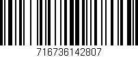 Código de barras (EAN, GTIN, SKU, ISBN): '716736142807'