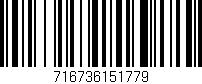 Código de barras (EAN, GTIN, SKU, ISBN): '716736151779'