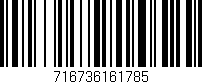 Código de barras (EAN, GTIN, SKU, ISBN): '716736161785'