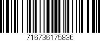 Código de barras (EAN, GTIN, SKU, ISBN): '716736175836'