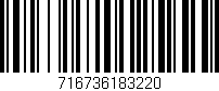 Código de barras (EAN, GTIN, SKU, ISBN): '716736183220'