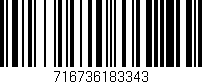 Código de barras (EAN, GTIN, SKU, ISBN): '716736183343'