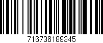 Código de barras (EAN, GTIN, SKU, ISBN): '716736189345'