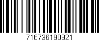 Código de barras (EAN, GTIN, SKU, ISBN): '716736190921'