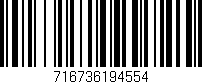 Código de barras (EAN, GTIN, SKU, ISBN): '716736194554'