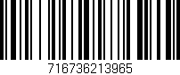 Código de barras (EAN, GTIN, SKU, ISBN): '716736213965'