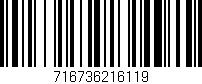 Código de barras (EAN, GTIN, SKU, ISBN): '716736216119'