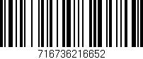 Código de barras (EAN, GTIN, SKU, ISBN): '716736216652'