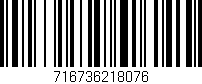 Código de barras (EAN, GTIN, SKU, ISBN): '716736218076'