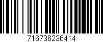 Código de barras (EAN, GTIN, SKU, ISBN): '716736236414'