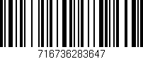 Código de barras (EAN, GTIN, SKU, ISBN): '716736283647'
