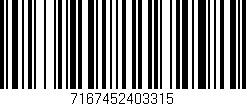 Código de barras (EAN, GTIN, SKU, ISBN): '7167452403315'