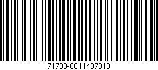 Código de barras (EAN, GTIN, SKU, ISBN): '71700-0011407310'
