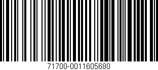 Código de barras (EAN, GTIN, SKU, ISBN): '71700-0011605680'