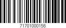 Código de barras (EAN, GTIN, SKU, ISBN): '71701000156'