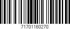 Código de barras (EAN, GTIN, SKU, ISBN): '71701160270'
