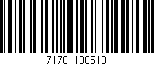 Código de barras (EAN, GTIN, SKU, ISBN): '71701180513'