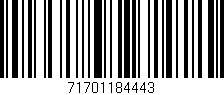 Código de barras (EAN, GTIN, SKU, ISBN): '71701184443'